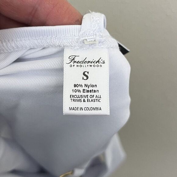 NWT Frederick's Of Hollywood Palm Springs One Piece Swimsuit S Small White - Picture 5 of 6